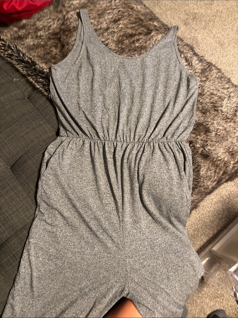 Divided Casual Sleeveless Gray Jumpsuit